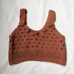 w closet ダブルクローゼット　ニットビスチェ　オレンジ　フリーサイズ