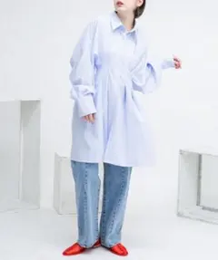 【KBF】ストライプウエストタックミニワンピース