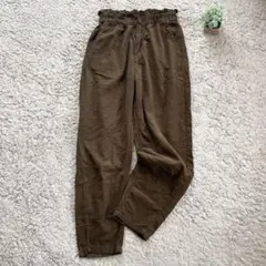 【ZARA】ウエストフリルコーデュロイパンツ S〜M カジュアル 無地