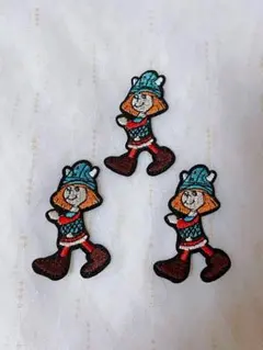 988.可愛い刺繍アイロンワッペン3枚セット