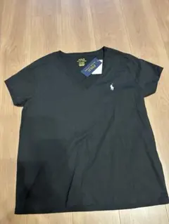 最終値下 新品 ラルフローレン Vネック Tシャツ ブラック L 170のサムネイル