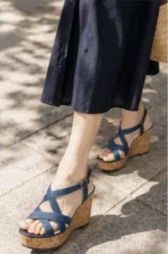 【新品】JILLSTUART shoe ウェッジソールサンダル　サイズ22のサムネイル