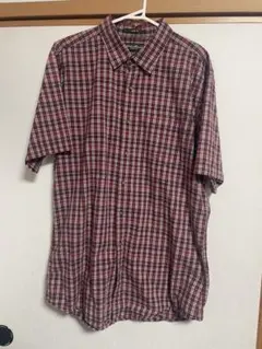 90s 00s Eddie Bauer 半袖シャツ 赤チェック 古着