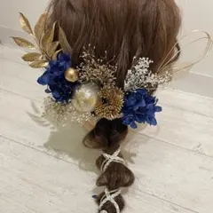 no.95 結婚式　ブライダル　ウエディング　成人式　髪飾り　花　ドライフラワー