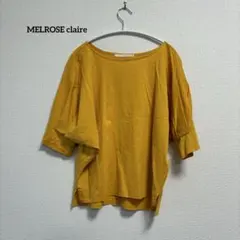 MELROSE CLAIRE ドルマンTシャツ 5分丈 からし色