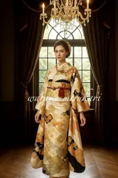 ◾️古典柄　薄紫色　束熨斗紋、豪華な金彩加工 成人式　フルセット