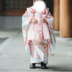 小町kids 七五三 753 水色 ピンク3歳 女の子 被布セット - メルカリ