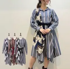 アクシーズファム レジメシャツ ワンピース