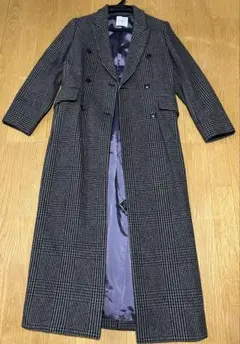 【美品 】IENA LA BOUCLE ステンカラーコート ロング36 チェック 美品 】IENA LA BOUCLE ステンカラーコート ロング36 チェック
