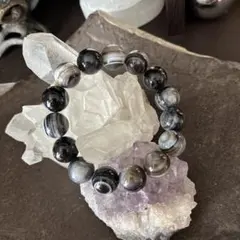 天然石 天眼石12mmのブレスレット 15玉