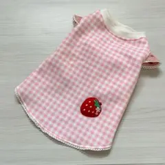 Mサイズ＊ギンガムチェック柄ワンピース（ピンク）