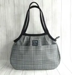グレンチェック✻ グラニーバッグ ✻ 肩掛けタイプ　ハンドメイド