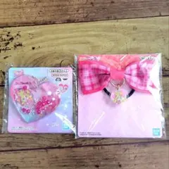 2点セット♥キュアアイドル♥人気　プライズ　キーホルダー　ヘアゴム　マスコット