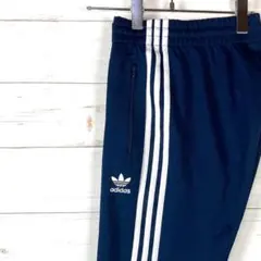 アディダス ジャージ パンツ トレフォイルロゴ スリーストライプ 紺 ネイビーM