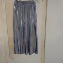 【本日限定】【大幅値下げ】タグ付き　ライトブルー 　Ｌ　プリーツ スカート
