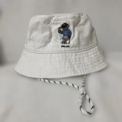 RLX 刺繍クマ バケットハット ホワイト