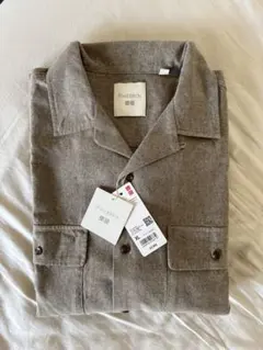 ブラッシュドコットンオーバーサイズシャツ uniqlo