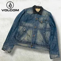 希少 VOLCOM デニムジャケット コーデュロイ 切替 短丈 ブランケット