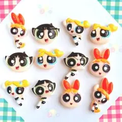 12P(12個)　パワーパフガールズ　ネイルパーツ　デコパーツ　3d　パワパフ