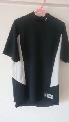 Nike ハイネック 半袖Tシャツ XL ブラック/ホワイト