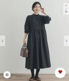 新品タグ付◆ ブラック　DOORS ニットドッキングワンピース　アーバンリサーチ