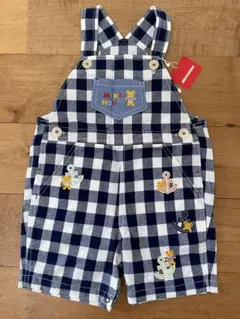 新品未使用　ミキハウス　オーバーオール　プッチーくん　90