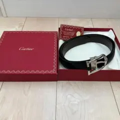 極美品】カルティエ ベルト トーチュ ゴールド 金具 レザー タンク 