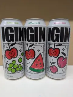 ＩＧＩＮ リンゴトニック 他500ml缶 3本セット
