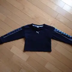 PUMA プーマ ショート丈トレーナー ブラック 130cmのサムネイル