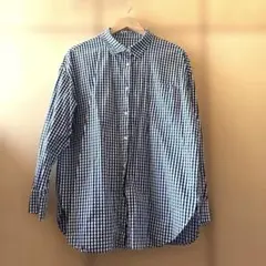 GRＬ　　オーバーサイズ チェック柄 長袖シャツ ブラック・ホワイト