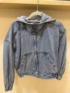 フード付き デニムジャケット ケミカルウォッシュ