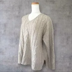 ★美品◆アーバンリサーチドアーズ◆軽暖♡ハミルトンウールアラン柄ニット