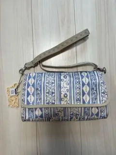 LeSportsac レスポ　ショルダーバッグ　クラッチバッグ 花柄 ブルーのサムネイル