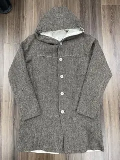 YAECA ヤエカ　ウールフーデットコート　ツイード