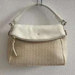 kate spade NEW YORK カゴバッグ ハンドバッグ ホワイト
