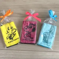 スヌーピー   ギフトリボン付き　ミニタオル　3点セット