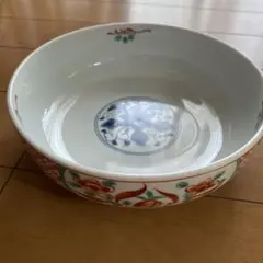 たち吉　赤絵花紋　花柄　盛鉢　大鉢　橘　昭和レトロ　盛り鉢　サラダ鉢のサムネイル