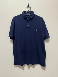 ポロラルフローレン　ポロシャツ　3つボタン　ネイビー　G/L