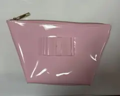ラリン　リボン　ポーチ　ピンク