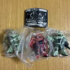 機動戦士ガンダム ならぶんです。ザク3体セット シャアザク　ザクA 指揮官機