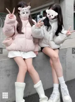 スタンドカラーショート丈ダウンジャケット[dk1342] アイボリー