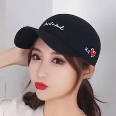 ブラック　帽子　男女兼用　黒　　トレンドキャップ　早い者勝ち韓国　ロゴ