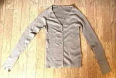 【CELFORD】ラメ入りリブカーディガン