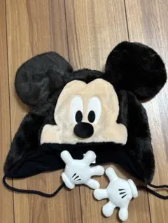 ミッキーマウス フェイクファー帽子
