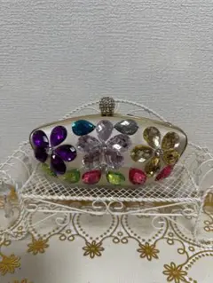 ♡半額値下げ♡美品♡クラッチバッグ♡海外♡チェーンつけてショルダーにもビジュー♡