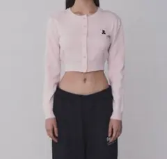 REST&RECREATION クロップドニットカーディガン