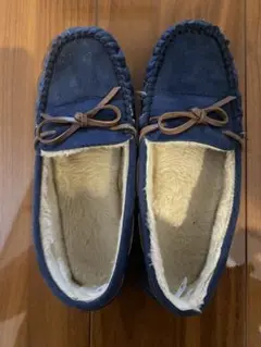 GU ネイビー スエード ローファー 23.5cm