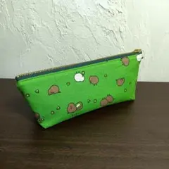 ペンケース　キウィ　キウイ　グリーン　ハンドメイド
