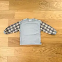 ペアマノン チェック柄 トレーナー　110