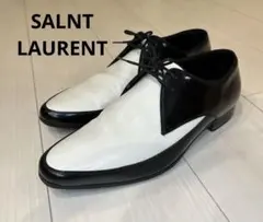 SAINT LAURENT 革靴　美品　白黒のサムネイル